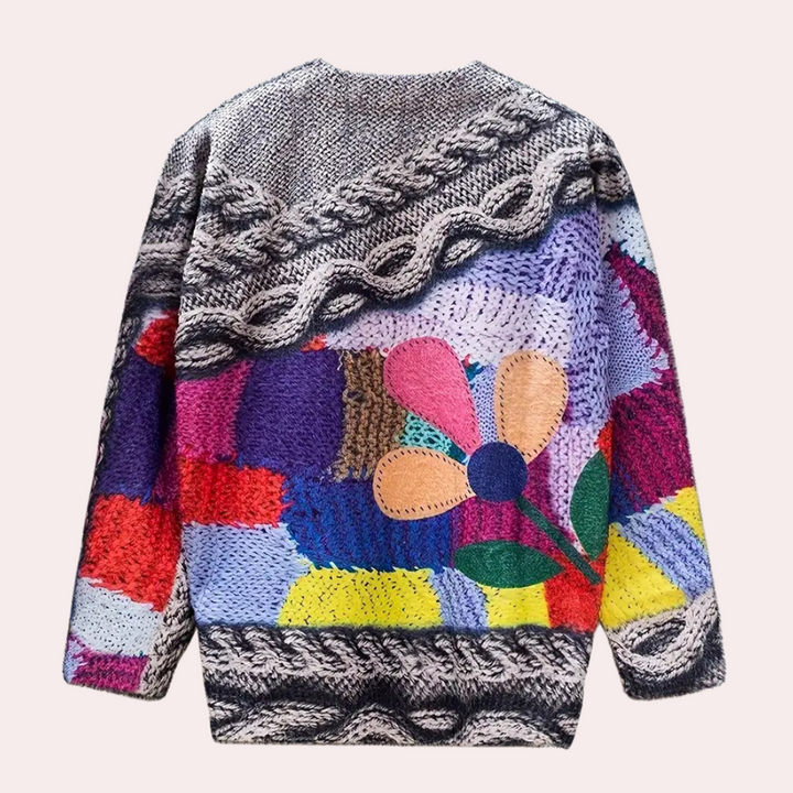 ALMETA - Farverig Sweater til Damer