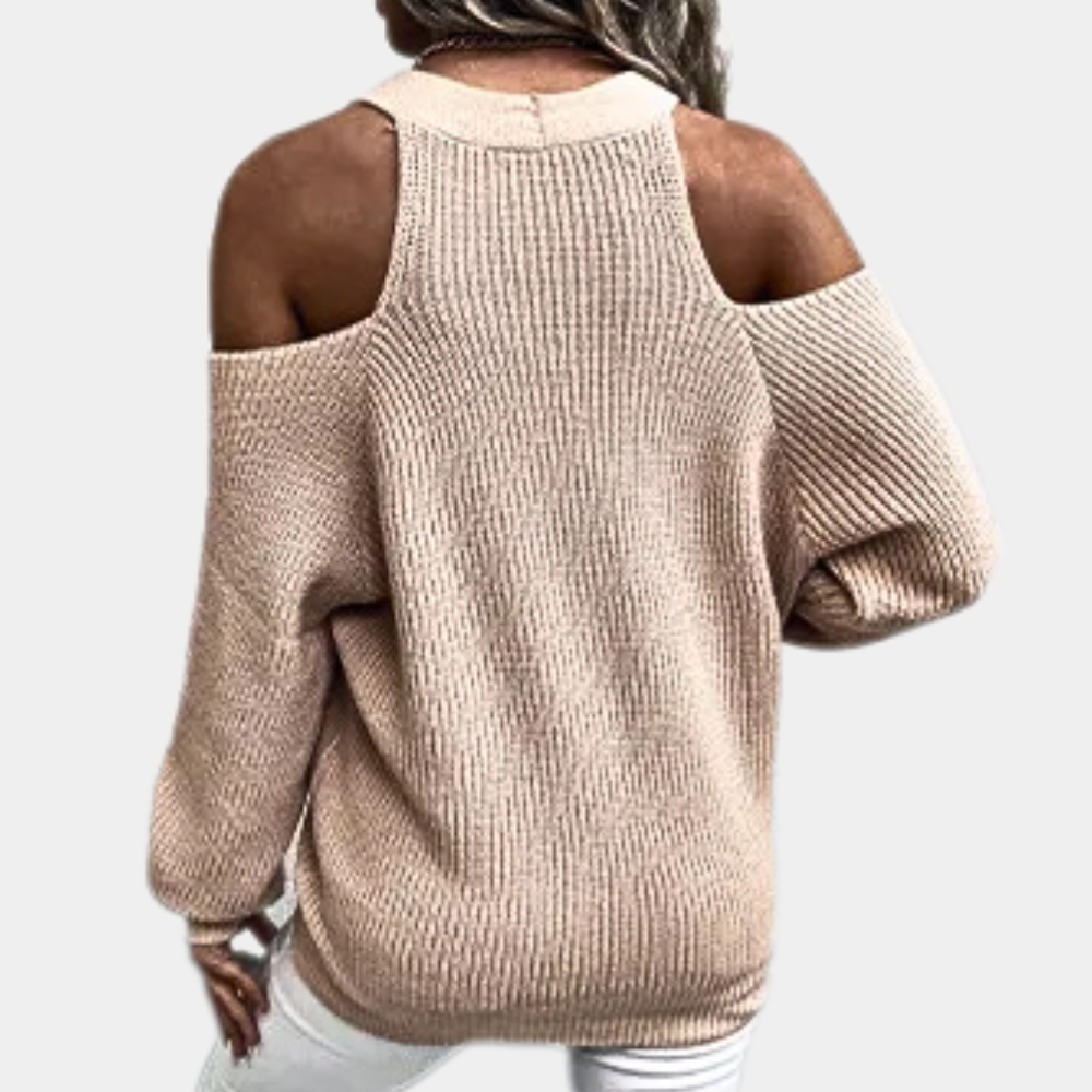 ESTELLA - Moderne Sweater med Åben Skuldre til Dame