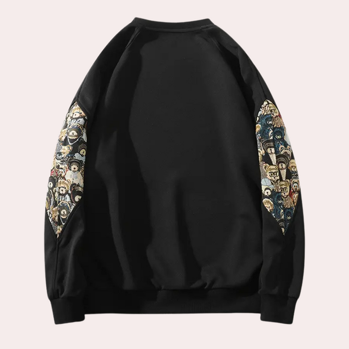 DIMAS - Moderne Bamseprint Sweatshirt til Mænd