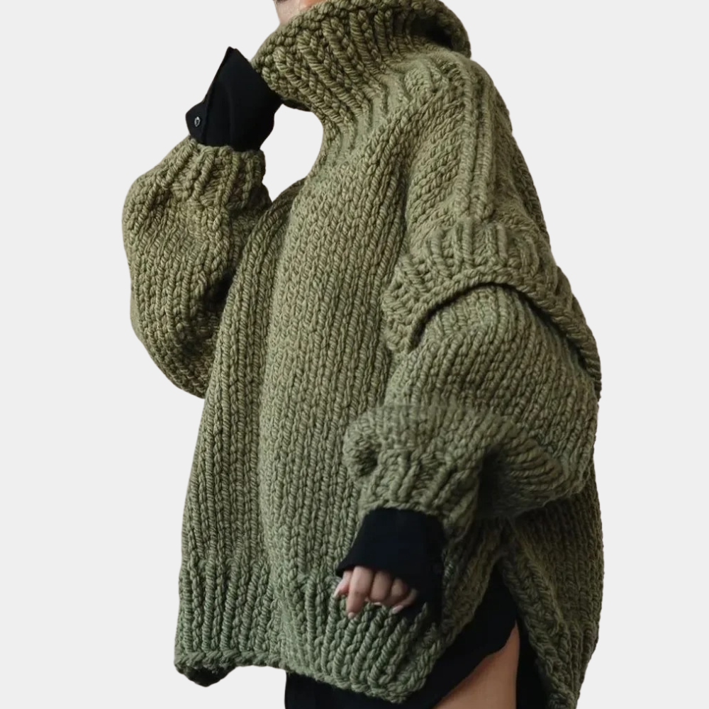 Oversized rullekravesweater til kvinder