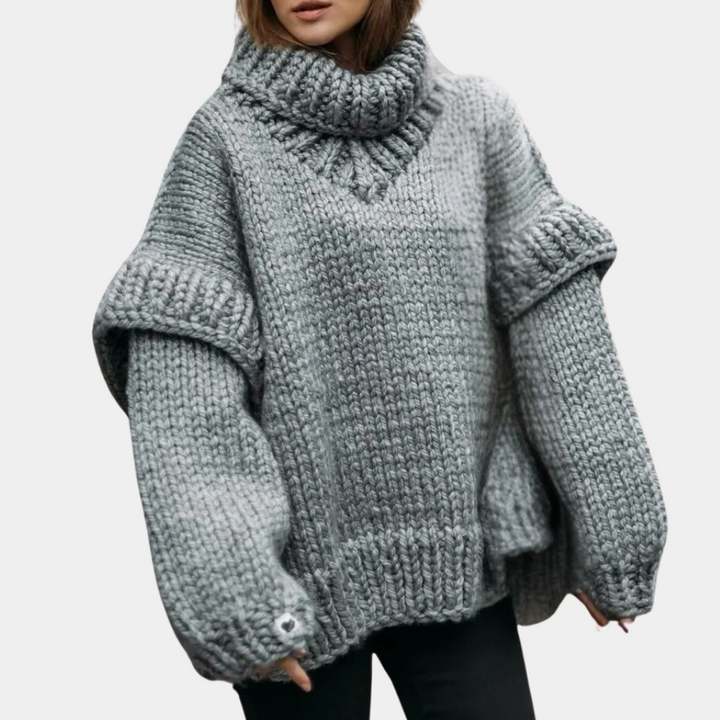 Oversized rullekravesweater til kvinder