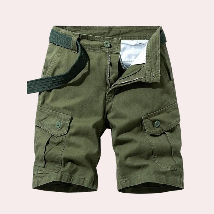 Cargo-shorts med flere lommer til mænd