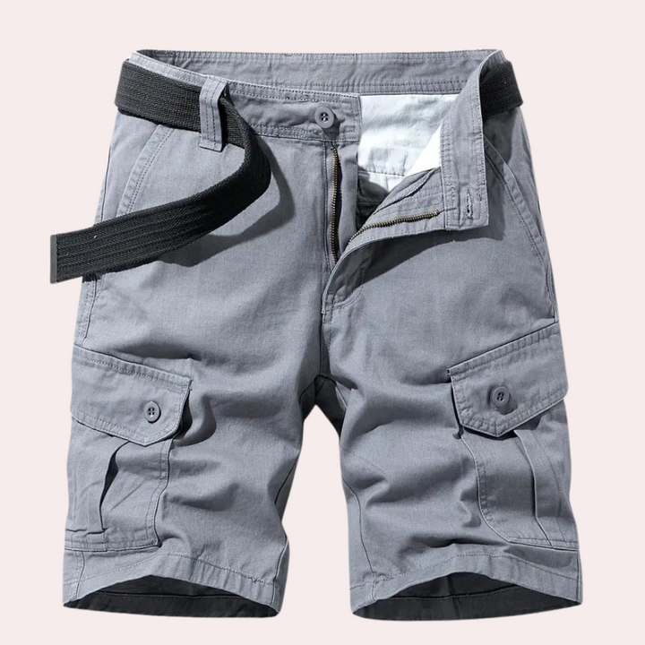 Cargo-shorts med flere lommer til mænd