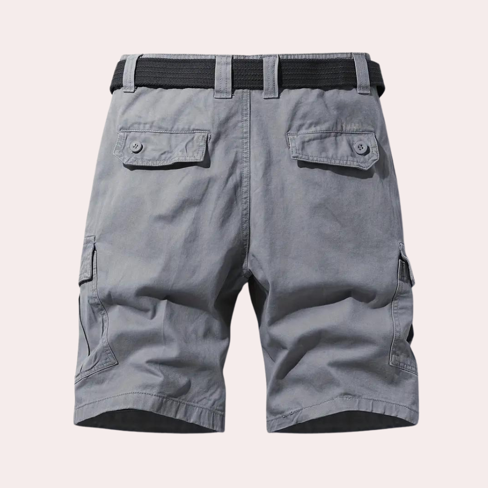 Cargo-shorts med flere lommer til mænd