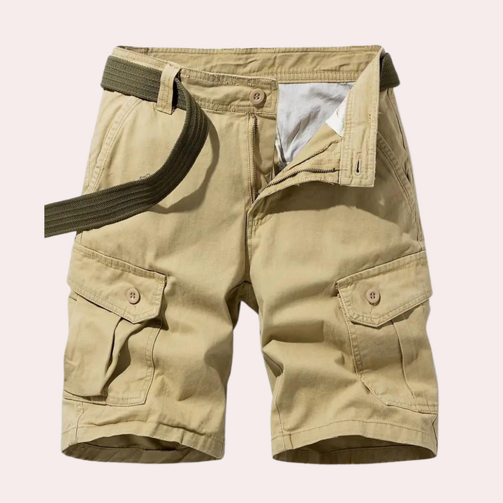 Cargo-shorts med flere lommer til mænd