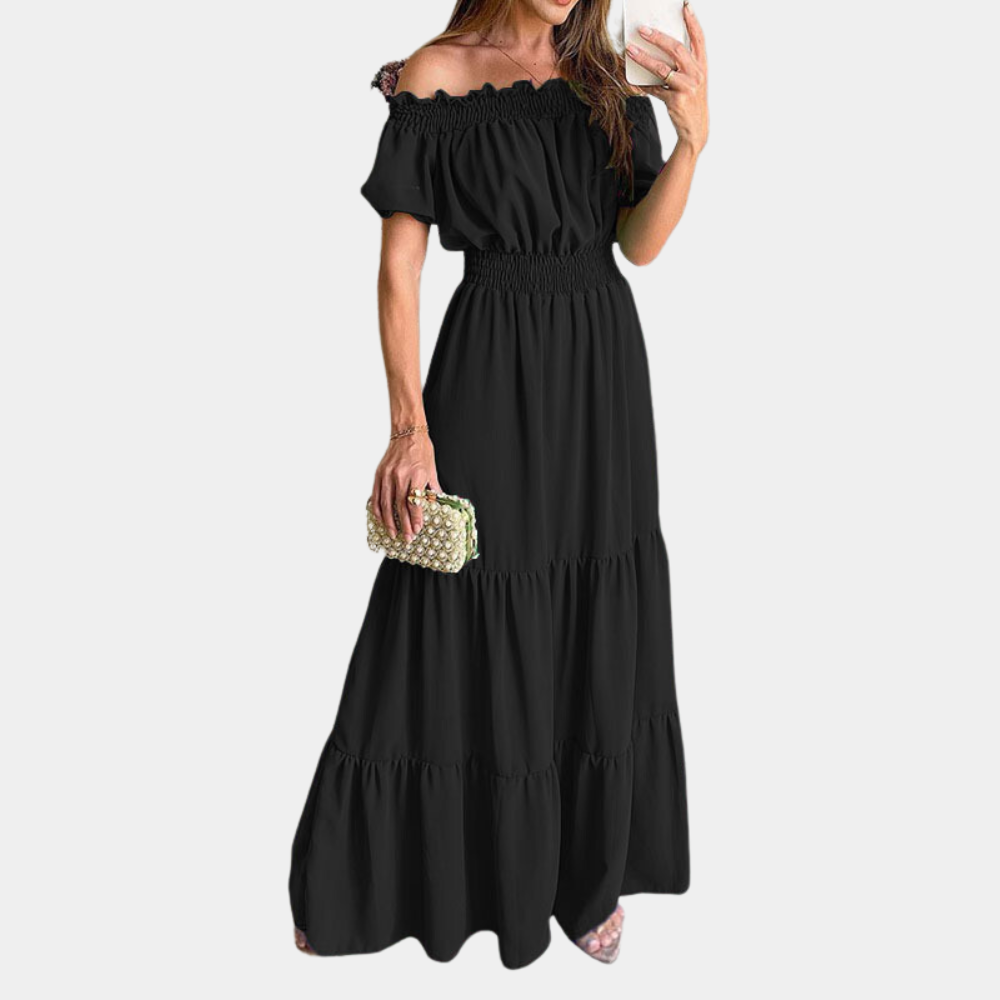 Ivita - Elegant off shoulder maxikjole til kvinder