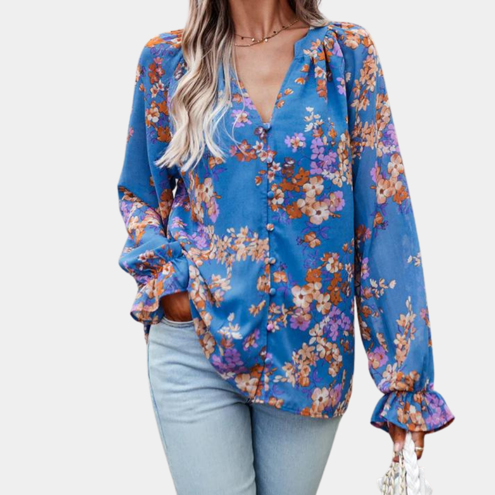 Smaida - Elegant blomstret bluse til kvinder