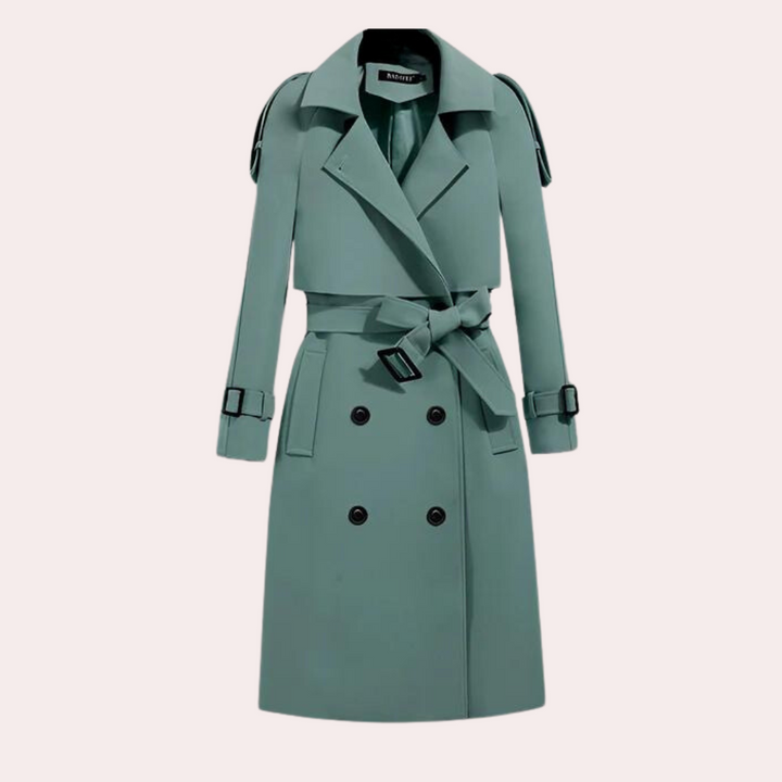 Ivana - Elegant lang trenchcoat til kvinder