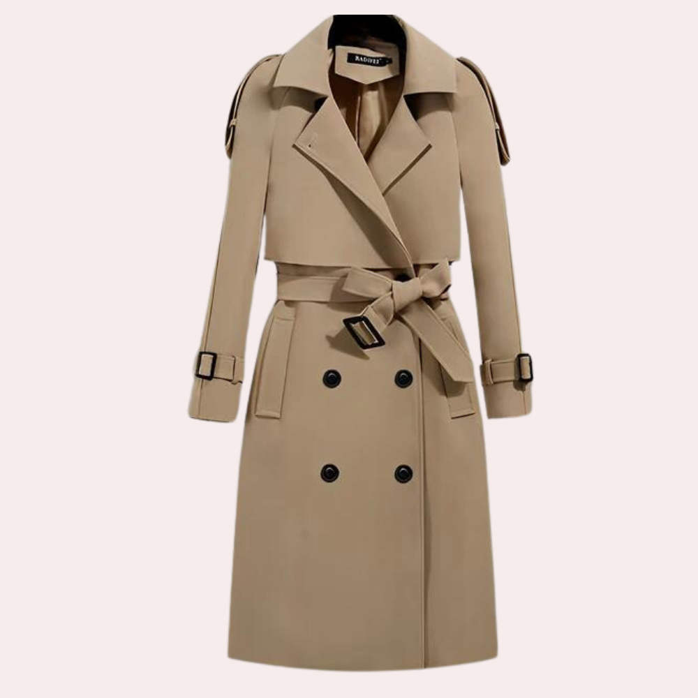 Ivana - Elegant lang trenchcoat til kvinder