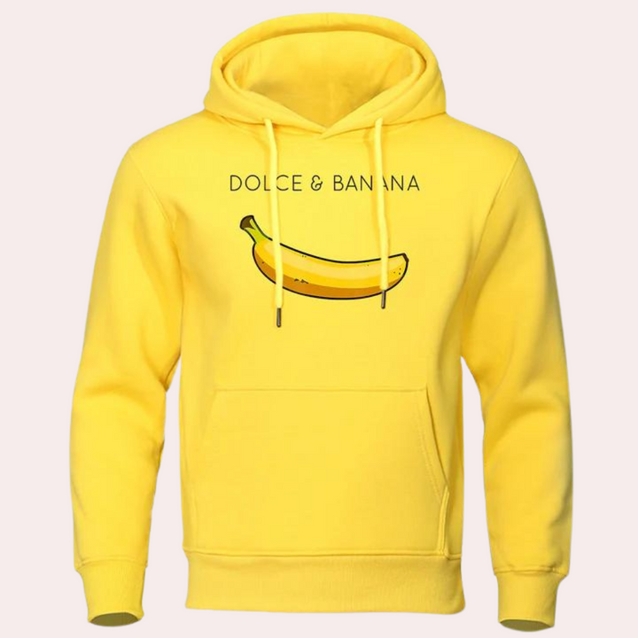 Hættetrøje til mænd med bananprint