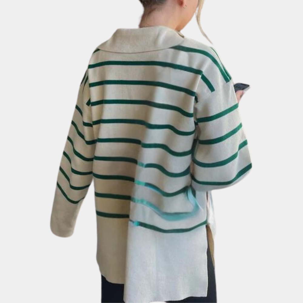 Oversized stribet sweater til kvinder