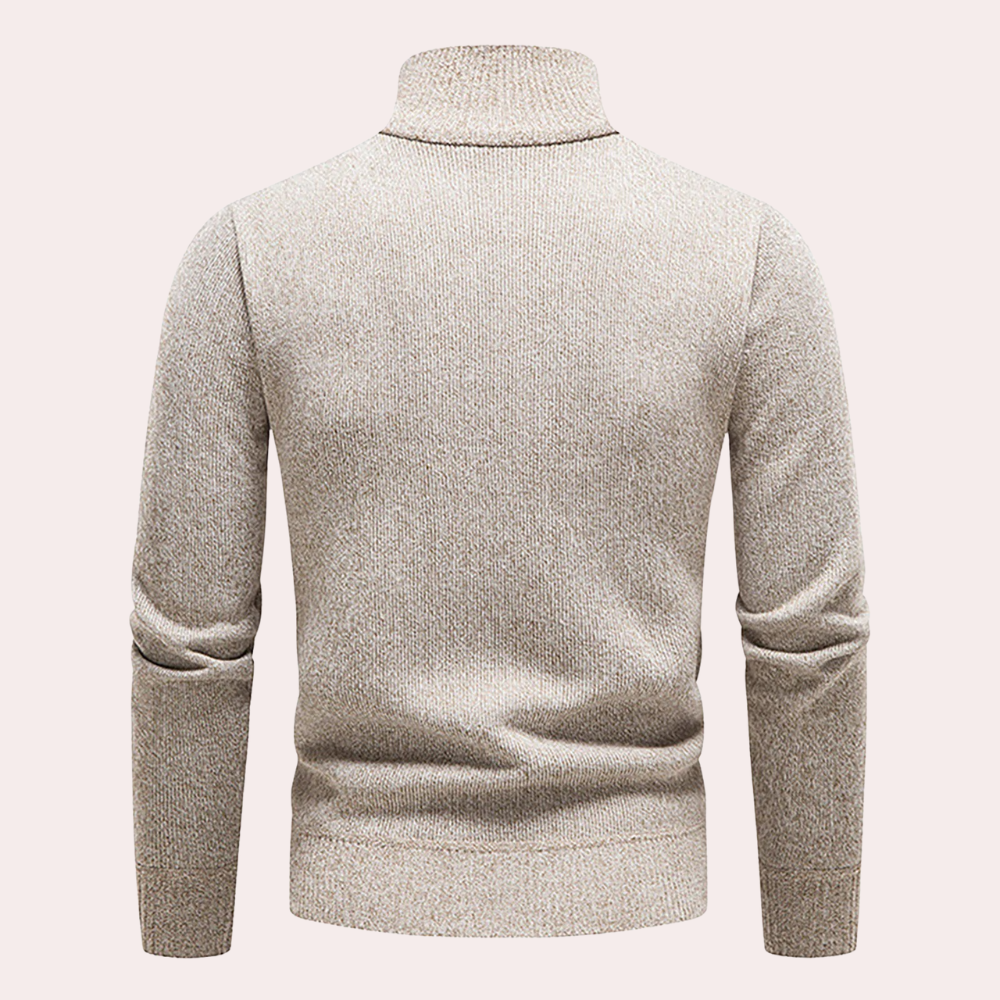 Stilfuld sweater med halv lynlås til mænd