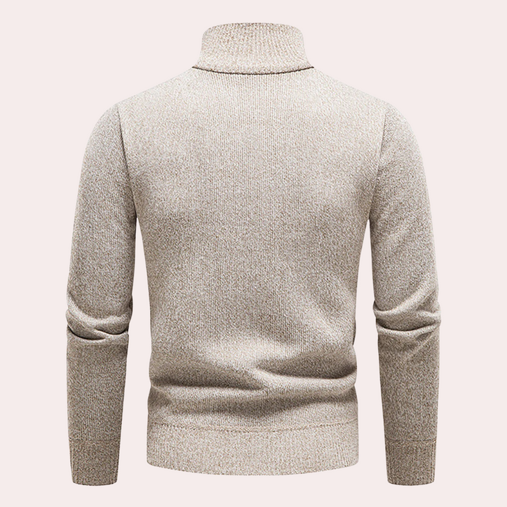 Stilfuld sweater med halv lynlås til mænd