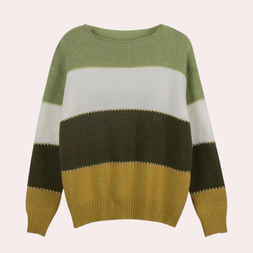 Claire - Elegant stribet sweater til kvinder