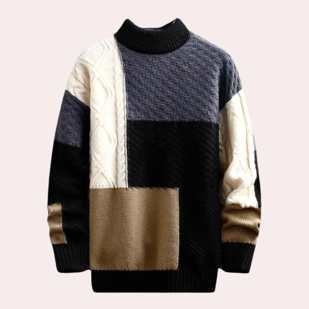 Klassisk strikket sweater til mænd