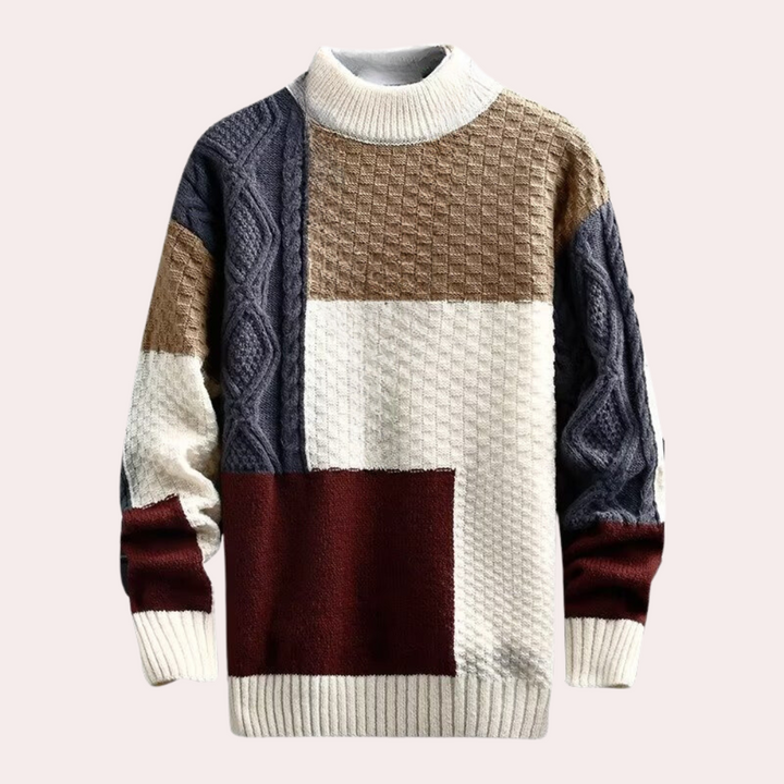 Klassisk strikket sweater til mænd