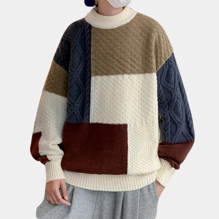 Klassisk strikket sweater til mænd