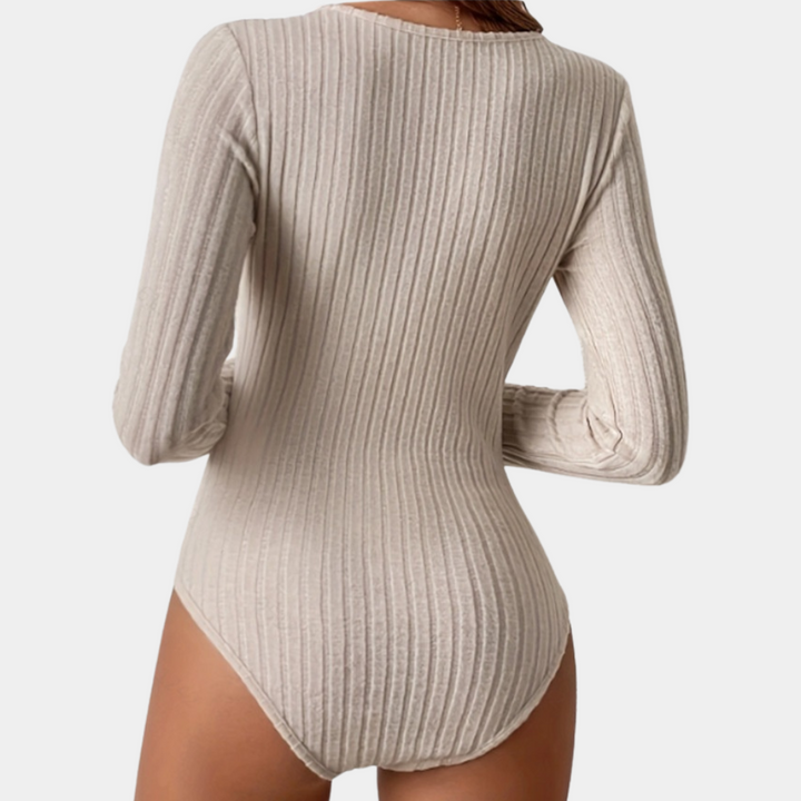 Bodysuit-sweater til kvinder med firkantet halsudskæring