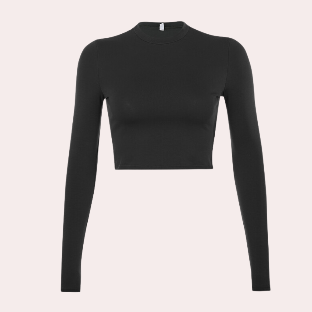 Langærmet crop top til kvinder