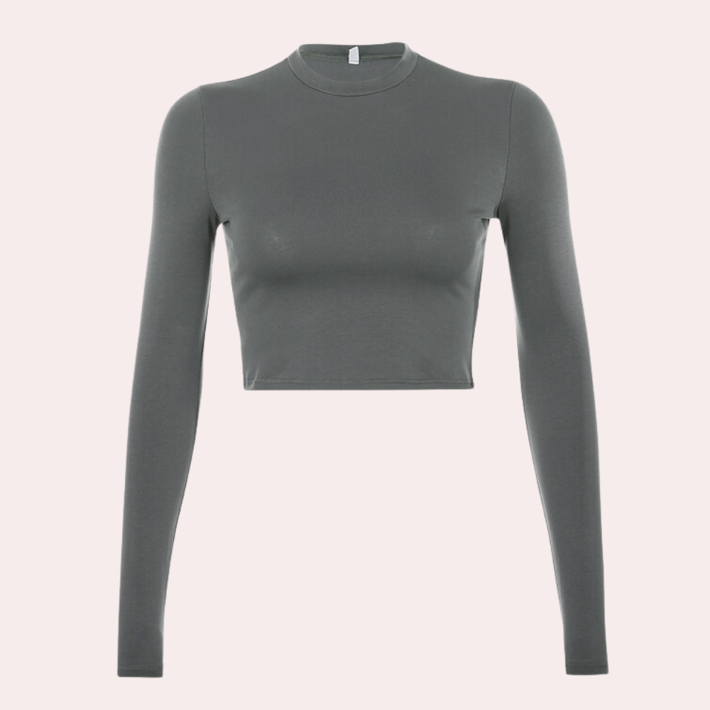 Langærmet crop top til kvinder