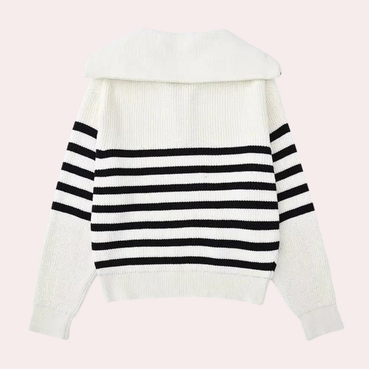 Stilfuld sweater med lynlås til kvinder