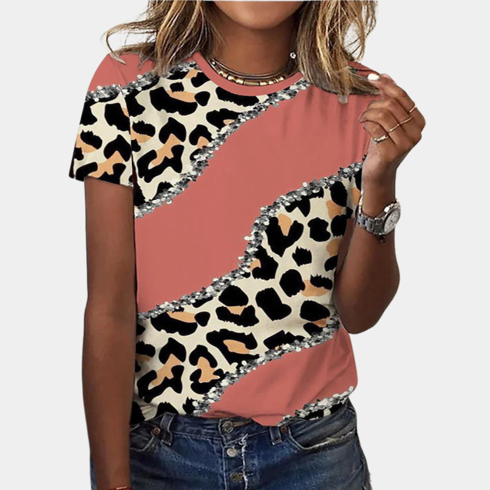 Florinda - Sommer-T-shirt med Unikke Farveprints