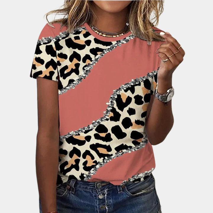 Florinda - Sommer-T-shirt med Unikke Farveprints