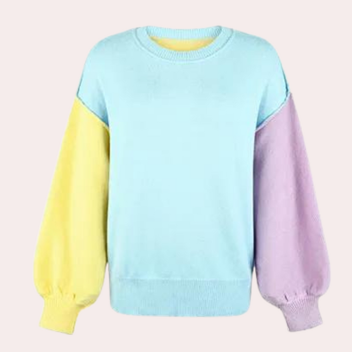 Alejandra - Legesyg Color Block Sweater til Kvinder