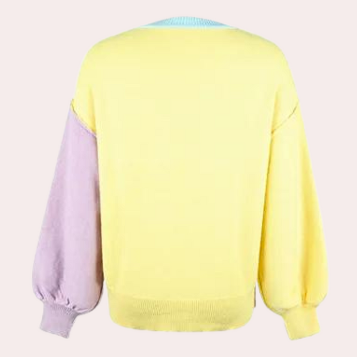 Alejandra - Legesyg Color Block Sweater til Kvinder