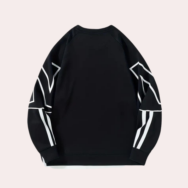 Zdravko - Geometrisk stribet sweater til mænd