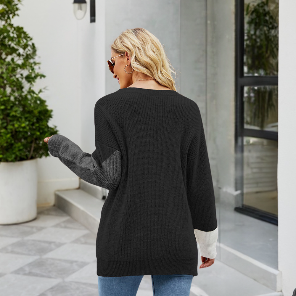 Cristina - Moderne Strikket Sweater til Kvinder