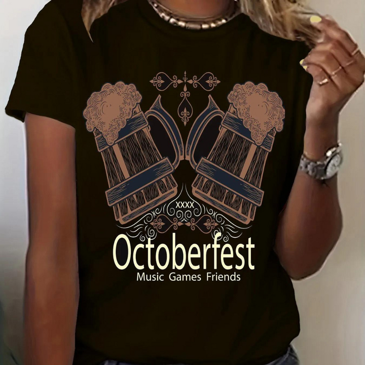 Agnieszka - Trykt Oktoberfest t-shirt til kvinder