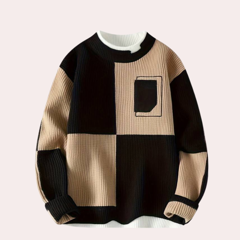 Agoston - Trendy varm sweater med rund hals til mænd