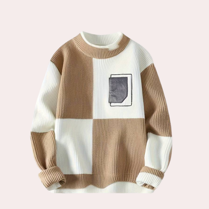 Agoston - Trendy varm sweater med rund hals til mænd