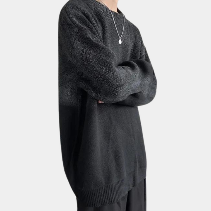 Arpad - Trendy strikket herresweater med løs pasform