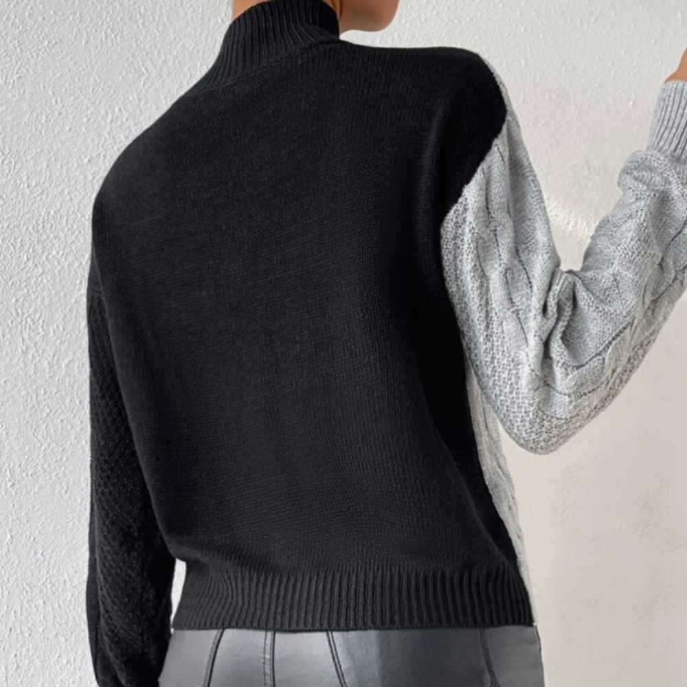 Dorottya - Stilfuld asymmetrisk strikket sweater til kvinder