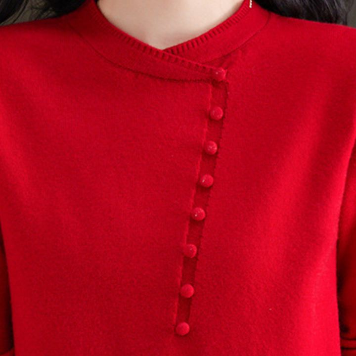 Gergana - Stilfuld sweater med mock neck til kvinder