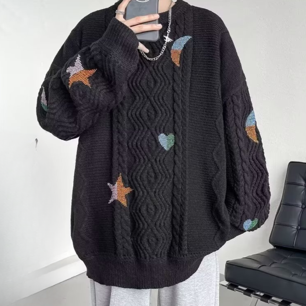 Vadislav - Oversized strikket sweater til mænd