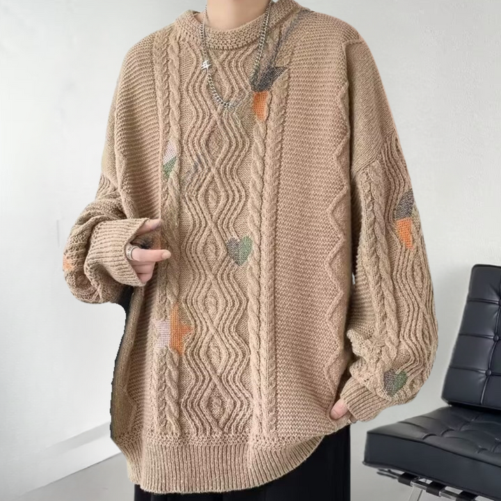 Vadislav - Oversized strikket sweater til mænd