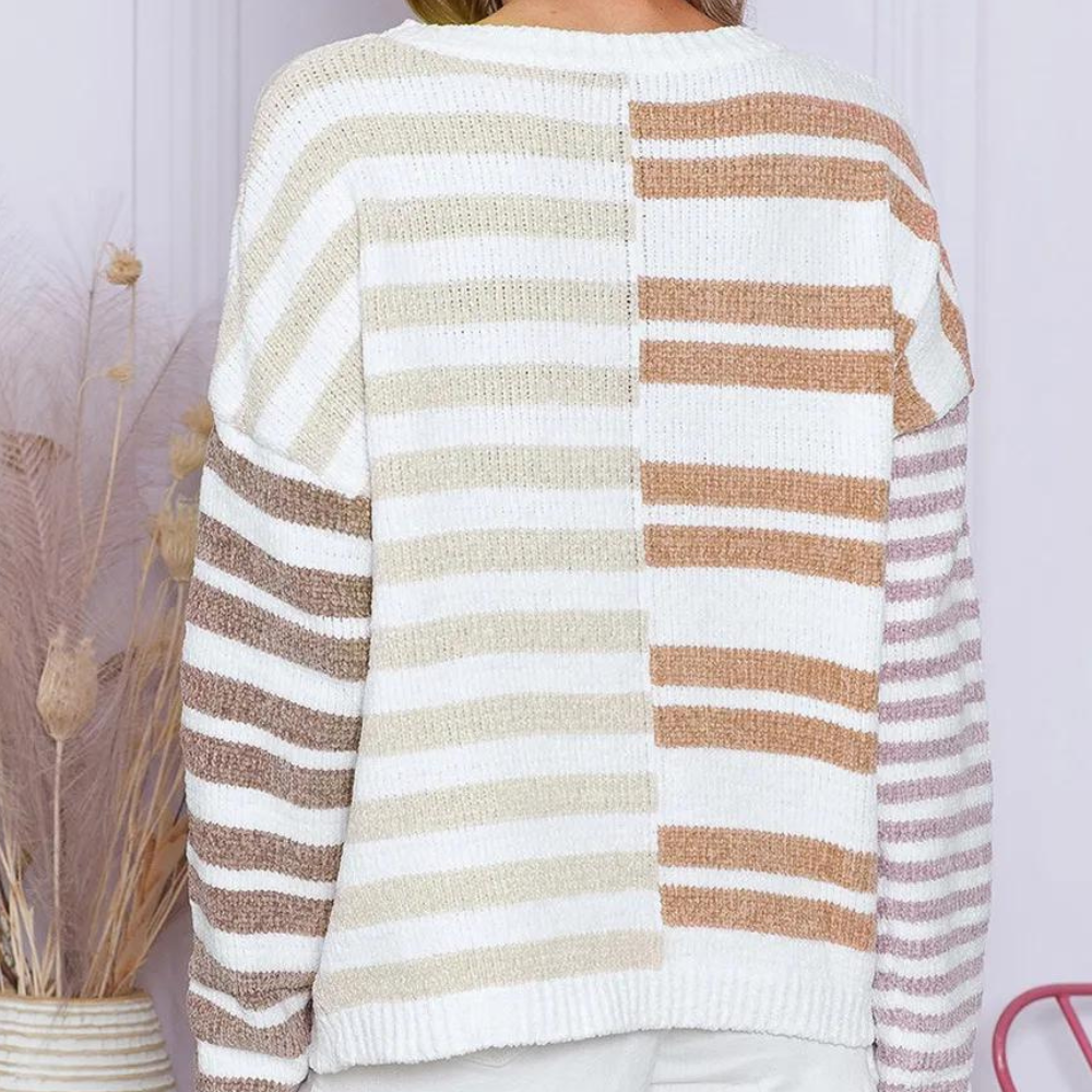 Opaline - Moderne og alsidig stribet sweater til kvinder