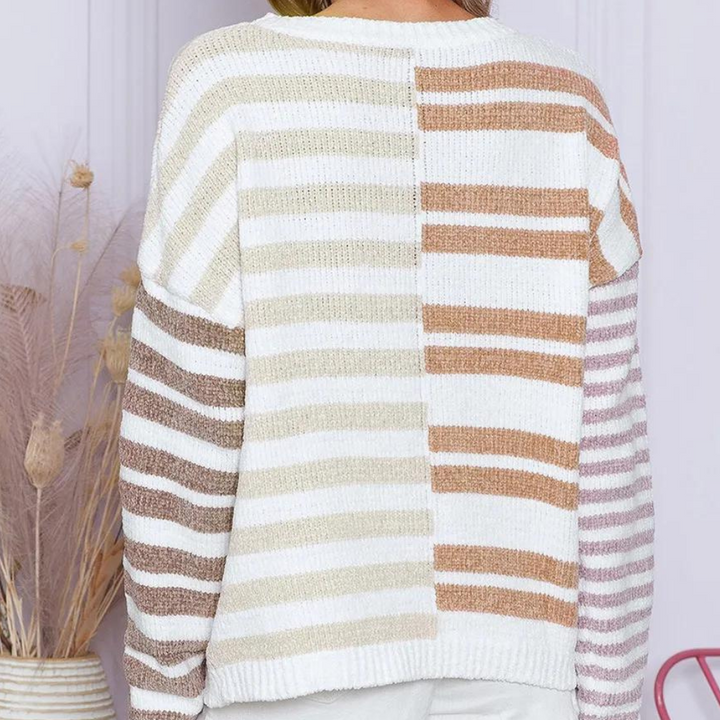 Opaline - Moderne og alsidig stribet sweater til kvinder