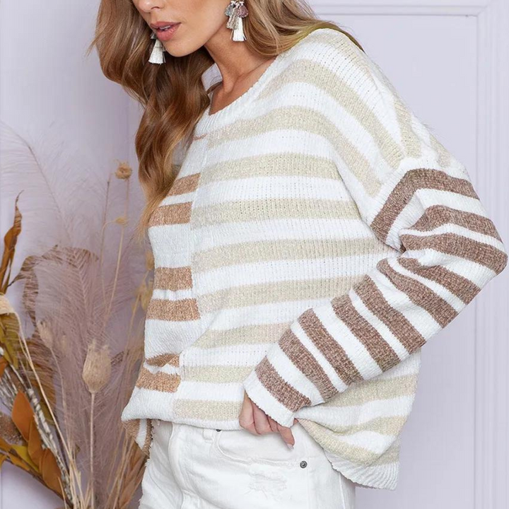 Opaline - Moderne og alsidig stribet sweater til kvinder