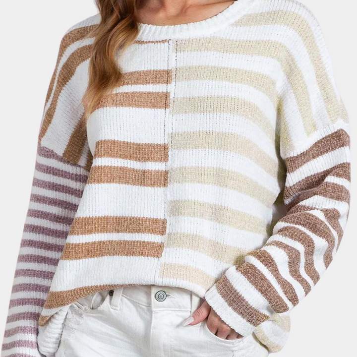 Opaline - Moderne og alsidig stribet sweater til kvinder