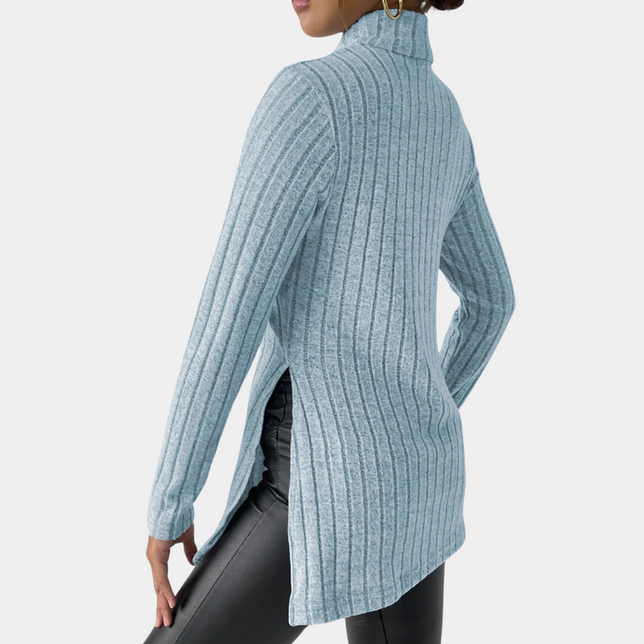 RUE - Elegant Rullekrave Sweater til Damer