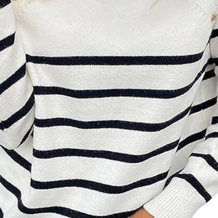 LIYA - Moderne Stribet Sweater til Damer