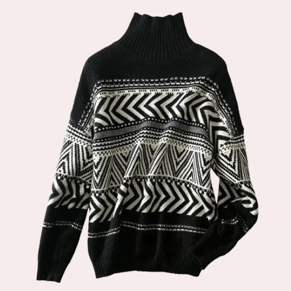 SABINA - Elegant Sweater med Høj Hals til Kvinder