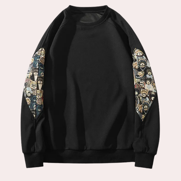 DIMAS - Moderne Bamseprint Sweatshirt til Mænd