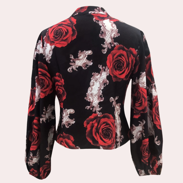 TINECIA - Elegant Blomster Top til Damer