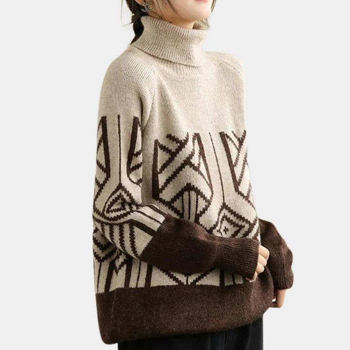 ALOHA - Elegant Turtleneck Trøje til Damer