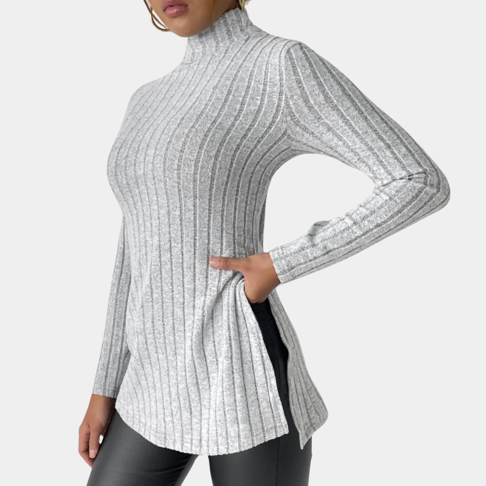 RUE - Elegant Rullekrave Sweater til Damer